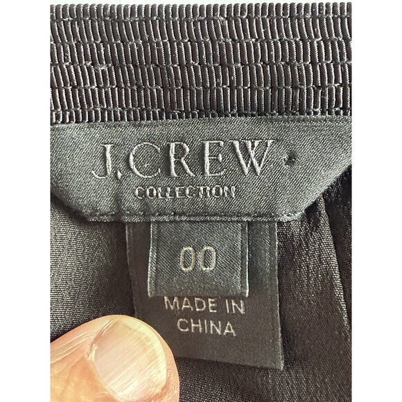 J.Crew Collection Pleated Skirt Women’s Sz 00 Metallic Floral Brocade Dressy - Picture 9 of 12